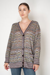 Missoni Knit Viscose Sequin Oversized Cardigan in Multicolour Print Vancouver. Shop Online or in Store.