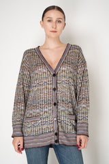Missoni Knit Viscose Sequin Oversized Cardigan in Multicolour Print Vancouver. Shop Online or in Store.