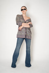 Missoni Knit Viscose Sequin Oversized Cardigan in Multicolour Print Vancouver. Shop Online or in Store.