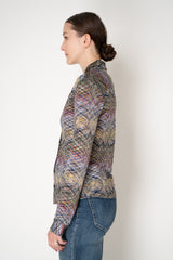 Missoni Space-Dye Viscose Lamé Button Down Blouse in Multicolour Vancouver. Shop Online or in Store.