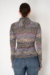 Missoni Space-Dye Viscose Lamé Button Down Blouse in Multicolour Vancouver. Shop Online or in Store.
