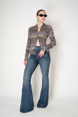 Missoni Space-Dye Viscose Lamé Button Down Blouse in Multicolour Vancouver. Shop Online or in Store.