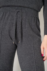 Lorena Antoniazzi Wool Cashmere Knit Pull-On Style Lounge Pants in Grey Vancouver. Shop Online or in Store.