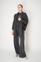 Lorena Antoniazzi Wool Cashmere Knit Crew Neck Sweater with Fuzzy Star in Grey Vancouver. Shop Online or in Store.