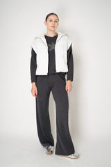 Lorena Antoniazzi Wool Cashmere Knit Crew Neck Sweater with Fuzzy Star in Grey Vancouver. Shop Online or in Store.
