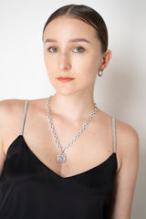 Nickho Rey Houlehan Necklace in White Rhodium with White Crystals