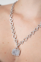 Nickho Rey Houlehan Necklace in White Rhodium with White Crystals
