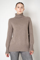 Manzoni 24 Wool Cashmere Turtleneck Sweater in Taupe