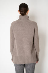 Manzoni 24 Wool Cashmere Turtleneck Sweater in Taupe