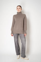 Manzoni 24 Wool Cashmere Turtleneck Sweater in Taupe