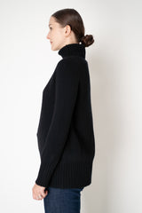Manzoni 24 Wool Cashmere Turtleneck Sweater in Black