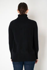 Manzoni 24 Wool Cashmere Turtleneck Sweater in Black