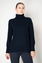Manzoni 24 Wool Cashmere Turtleneck Sweater in Navy