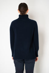 Manzoni 24 Wool Cashmere Turtleneck Sweater in Navy