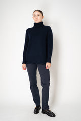 Manzoni 24 Wool Cashmere Turtleneck Sweater in Navy