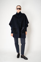 Manzoni 24 Wool Cashmere Turtleneck Sweater in Navy