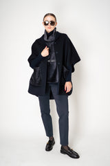 Manzoni 24 Wool Cashmere Turtleneck Sweater in Navy