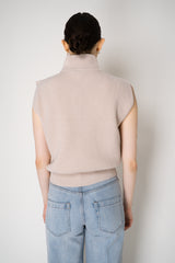 D. Exterior Wool Cashmere Stockinette Stitch Knit Vest in Light Rosewood Pink Vancouver. Shop Online or in Store.