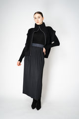 Peserico Silk Wool Chunky Knit Vest with Lurex Details in Black Vancouver. Shop Online or in Store