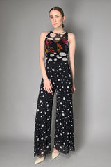 Fuzzi Floral Polka-Dot Stretch Tulle Jumpsuit- Ashia Mode- Vancouver, BC