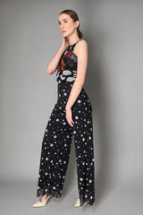 Fuzzi Floral Polka-Dot Stretch Tulle Jumpsuit- Ashia Mode- Vancouver, BC