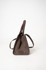Fabiana Filippi Suede Medium Handbag With Metallic Closure in Brown