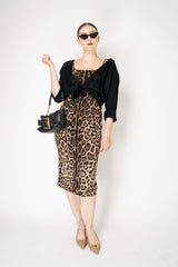 Dolce & Gabbana Leopard Print Sleeveless Charmeuse Dress Vancouver. Shop Online or in Store.