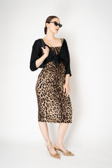 Dolce & Gabbana Leopard Print Sleeveless Charmeuse Dress Vancouver. Shop Online or in Store.