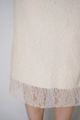 Philosophy di Lorenzo Serafini Lace Midi Skirt in Off-white Vancouver. Shop Online or in Store.