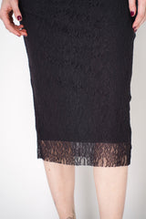 Philosophy di Lorenzo Serafini Lace Midi Skirt in Black Vancouver. Shop Online or in Store.