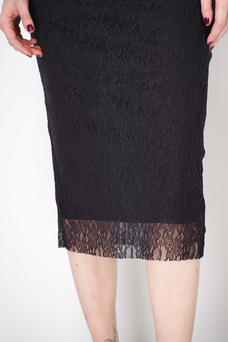 Philosophy di Lorenzo Serafini Lace Midi Skirt in Black Vancouver. Shop Online or in Store.