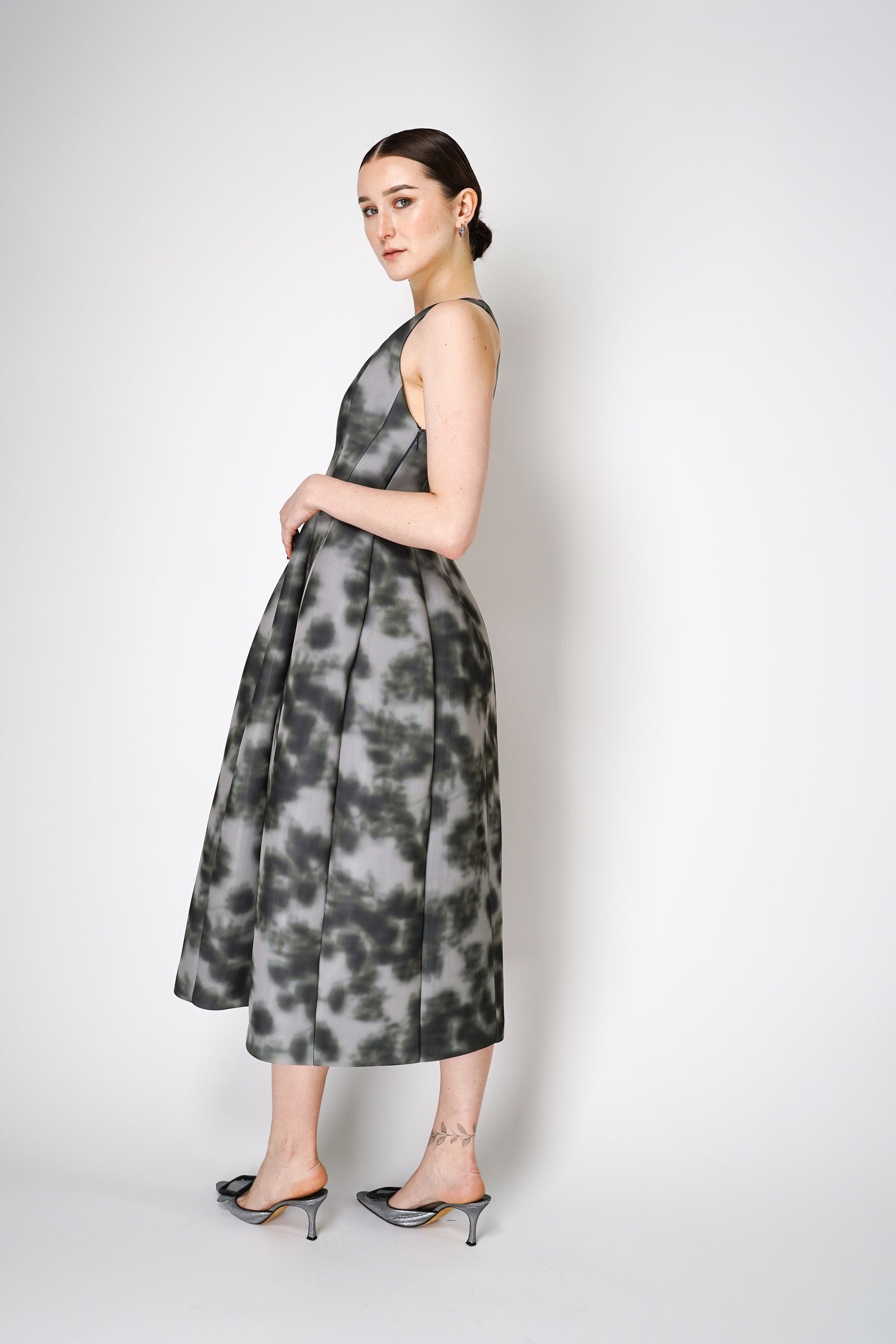 Philosophy di Lorenzo Serafini Midi Scuba Dress in Grey
