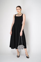 Philosophy di Lorenzo Serafini Panel Stitch Midi Dress in Black Vancouver. Shop Online or in Store.
