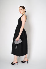 Philosophy di Lorenzo Serafini Panel Stitch Midi Dress in Black Vancouver. Shop Online or in Store.