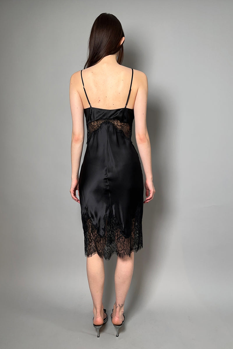 L'Agence Silk Lingerie Dress in Black - Ashia Mode - Vancouver, BC