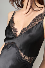 L'Agence Silk Lingerie Dress in Black - Ashia Mode - Vancouver, BC