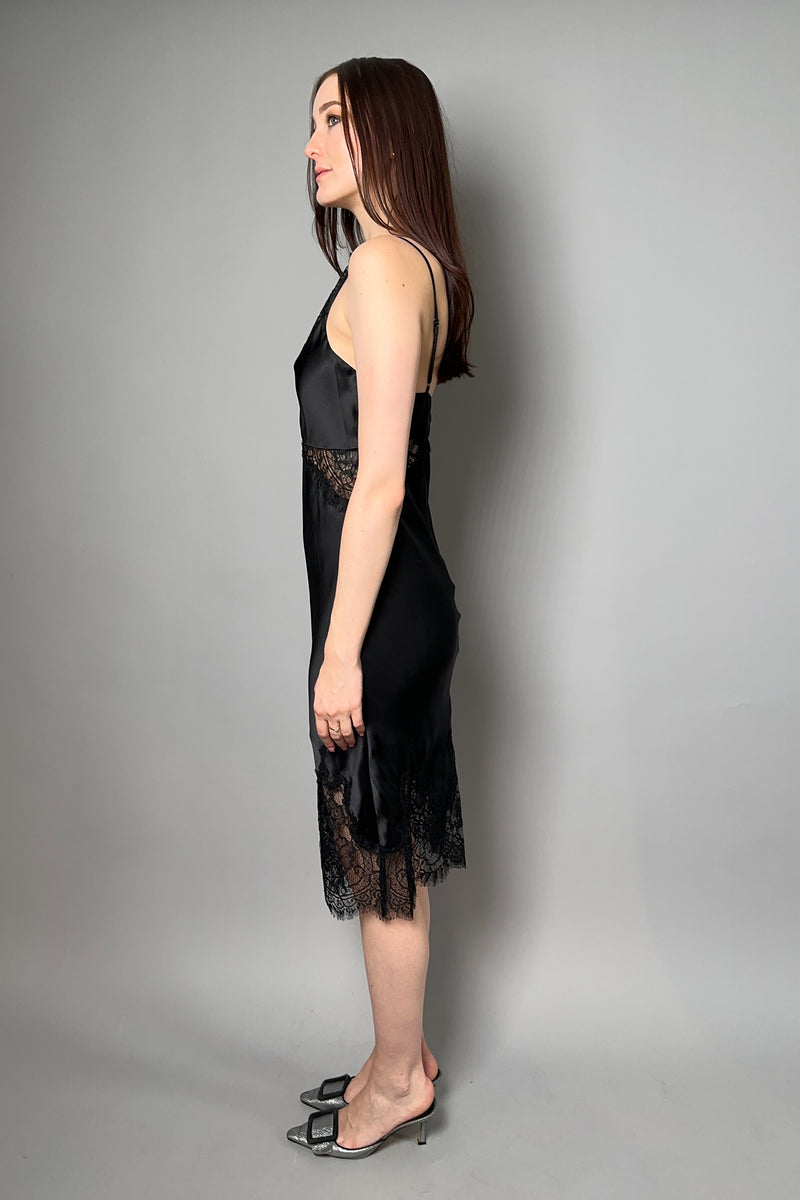 L'Agence Silk Lingerie Dress in Black - Ashia Mode - Vancouver, BC