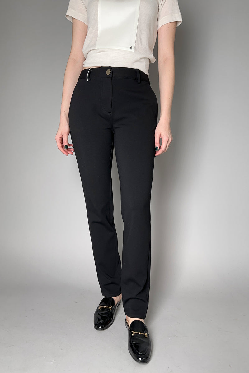 Lorena Antoniazzi Stretch Knit Pants in Black- Ashia Mode- Vancouver, BC
