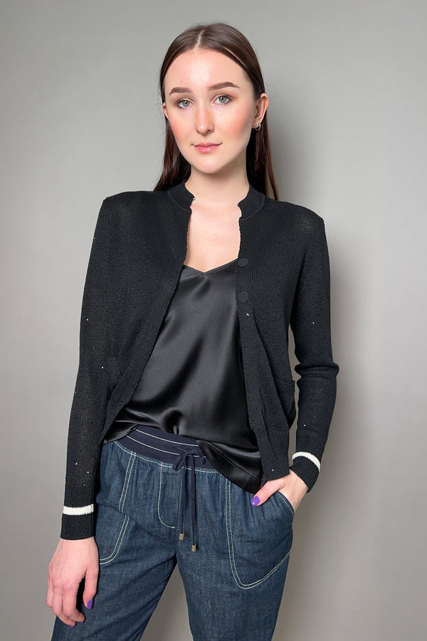 Lorena Antoniazzi Sequin Cardigan in Black - Ashia Mode - Vancouver