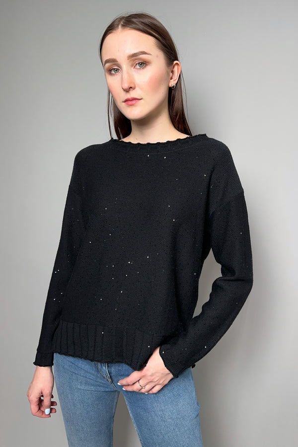 Lorena Antoniazzi Sparkle Knit Sweater in Black