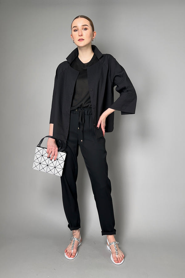 Lorena Antoniazzi Silk Pull-On Pants in Black Vancouver. Shop Online or in Store.