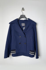 Lorena Antoniazzi Double Breasted Jacket in Navy Vancouver. Shop Online or in Store.