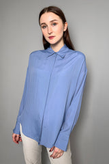 Lorena Antoniazzi Tonal Pattern Shirt in Light Blue - Ashia Mode - Vancouver BC