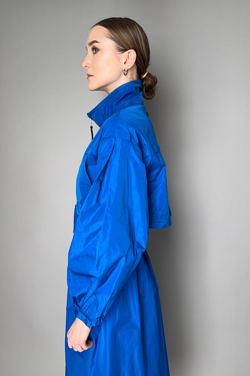Lorena Antoniazzi Cropped Taffetta Jacket in Azure Blue