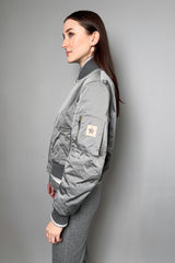 Lorena Antoniazzi Bomber Jacket with Knit Details in Slate