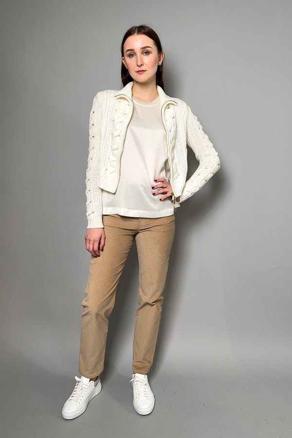 Lorena Antoniazzi Corduroy Jeans in Dark Beige
