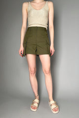 Lorena Antoniazzi Cargo Shorts in Olive Green
