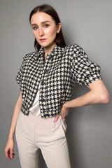 L'Agence Houndstooth Knit Jacket in Black and White - Ashia Mode - Vancouver, BC