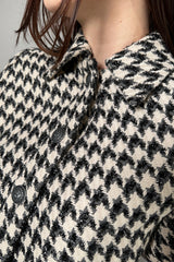 L'Agence Houndstooth Knit Jacket in Black and White - Ashia Mode - Vancouver, BC