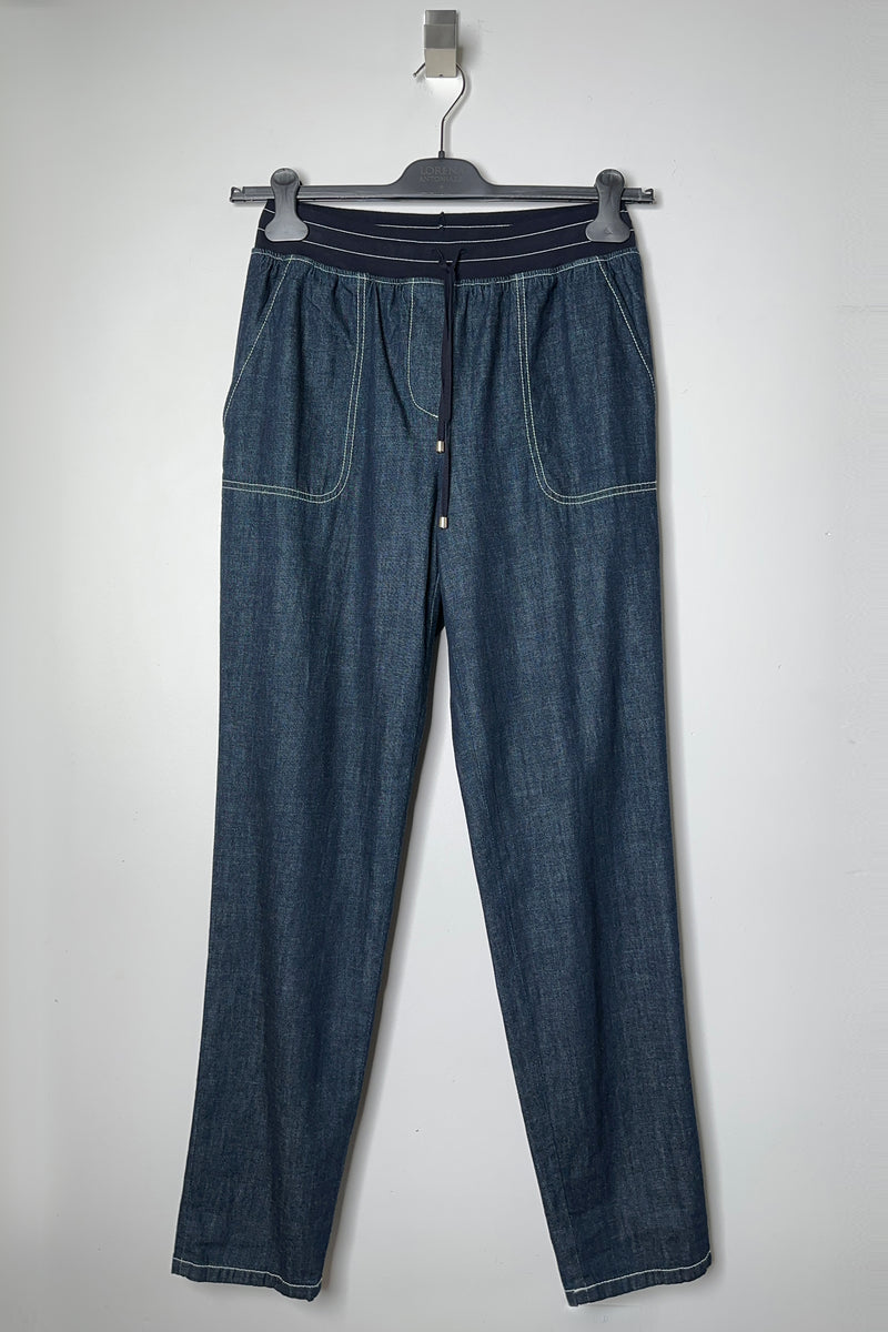 Lorena Antoniazzi Denim Look Jogger Pants - Ashia Mode - Vancouver